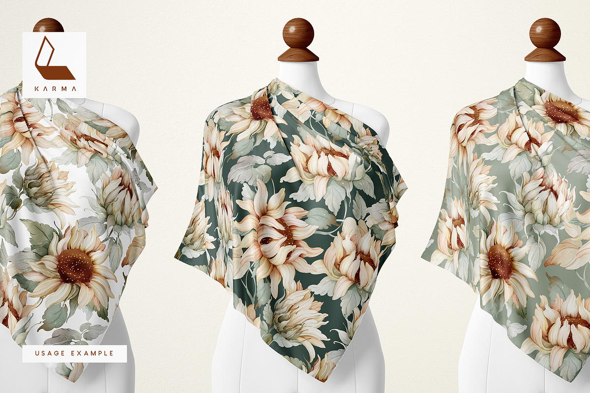 Sunflower | Seamless pattern, a Pattern Graphic by Karma (Photo 5 of 15)
