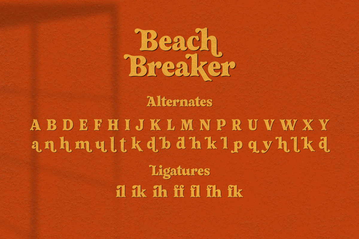 Beach Breaker – Retro Serif Font, a Serif Font by Fikryal Studio (Photo 15 of 15)