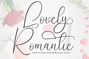 Lovely Romantic | Script Font, a Handwritten Font by Scratchones (Thumbnail 1 of 9)
