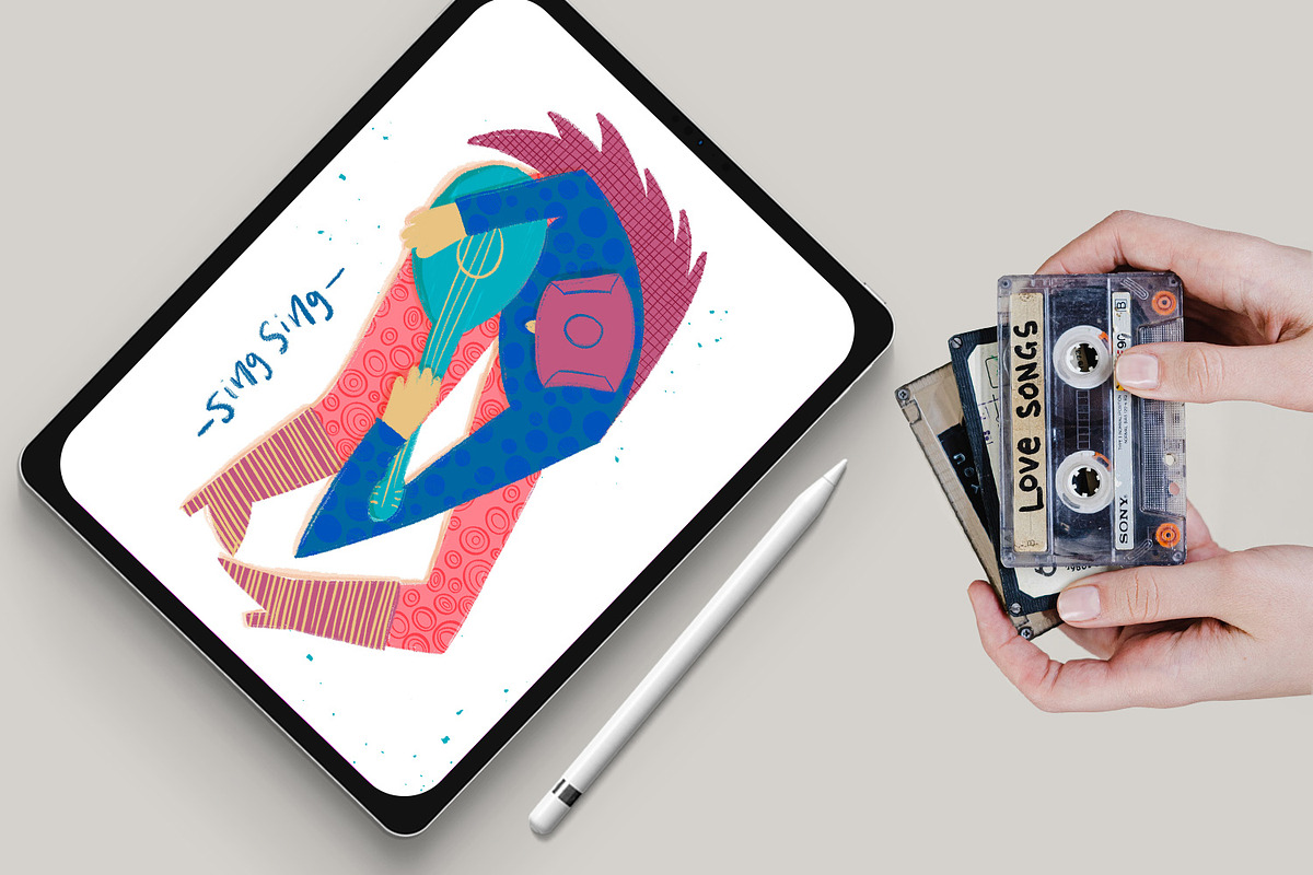 80 hand-drawn patterns for Procreate, a Brush Add-On by Gray Cat Graphics (Photo 14 of 17)