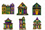 Watercolor Mardi Gras House Clipart, an Illustration by Black Bird Studio (Thumbnail 4 of 6)