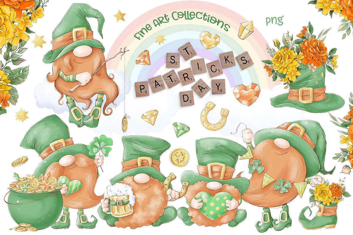 Gnome St. Patrick's Day, an Illustration by Yuliya Art (Photo 1 of 6)