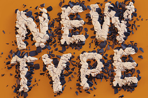 Crushed Stones - 3D Lettering