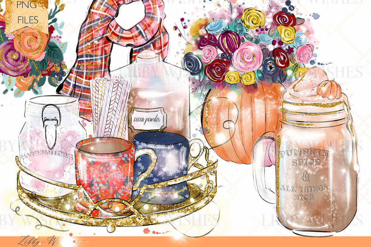 Cosy Fall Autumn Clipart, an Illustration by Libby Wishes (Photo 5 of 8)