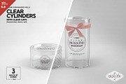 Clear Cylinders Clear Caps Mockups, a Packaging Mockup by INCDesign (Thumbnail 1 of 14)