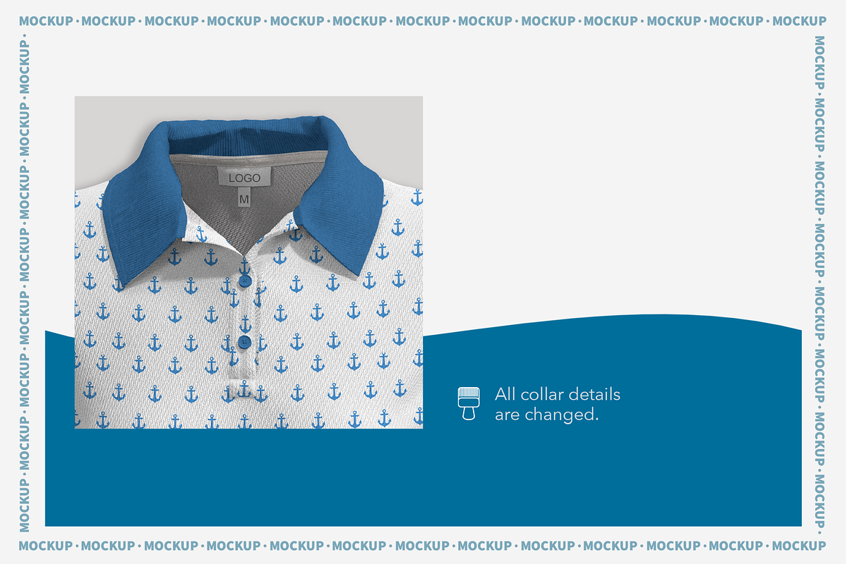 Mockup women's polo dresses, a Shirt Mockup by Irena Matiash shop (Photo 3 of 4)