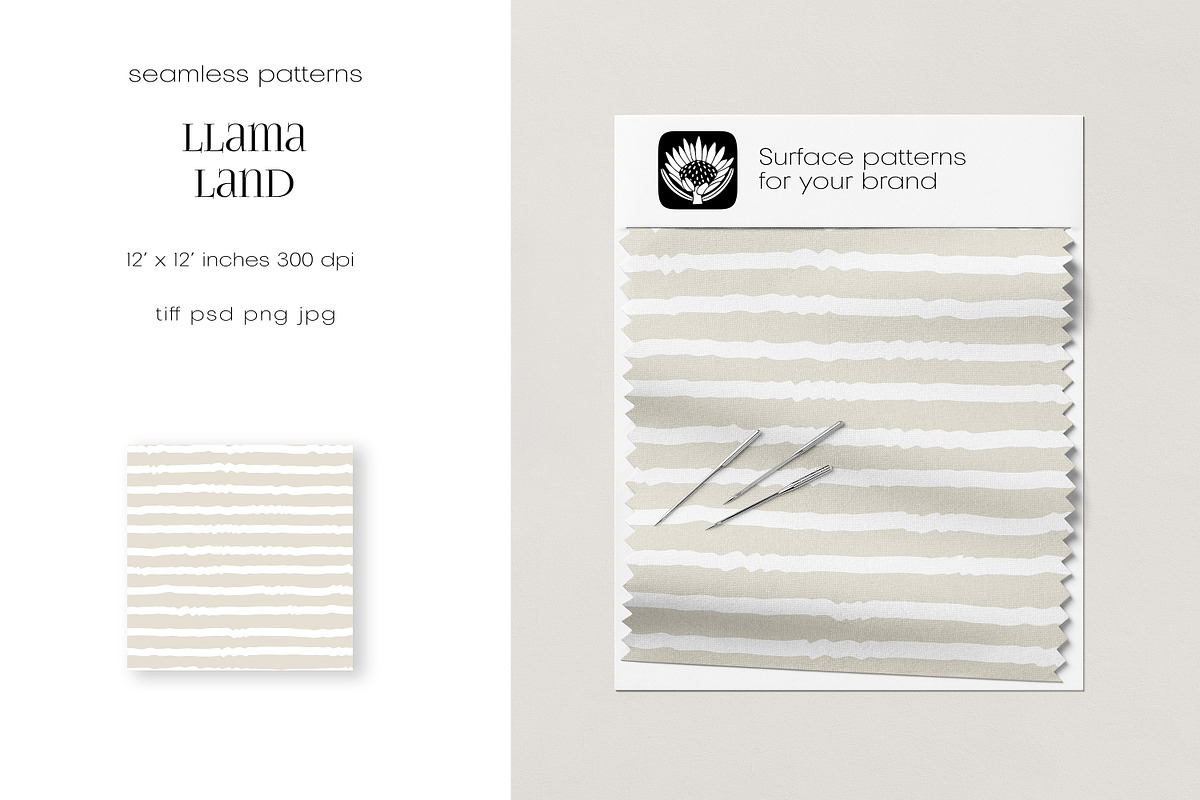 Llama Land Kids Pattern Collection, a Pattern Graphic by PROTEA Watercolor Studio (Photo 7 of 9)