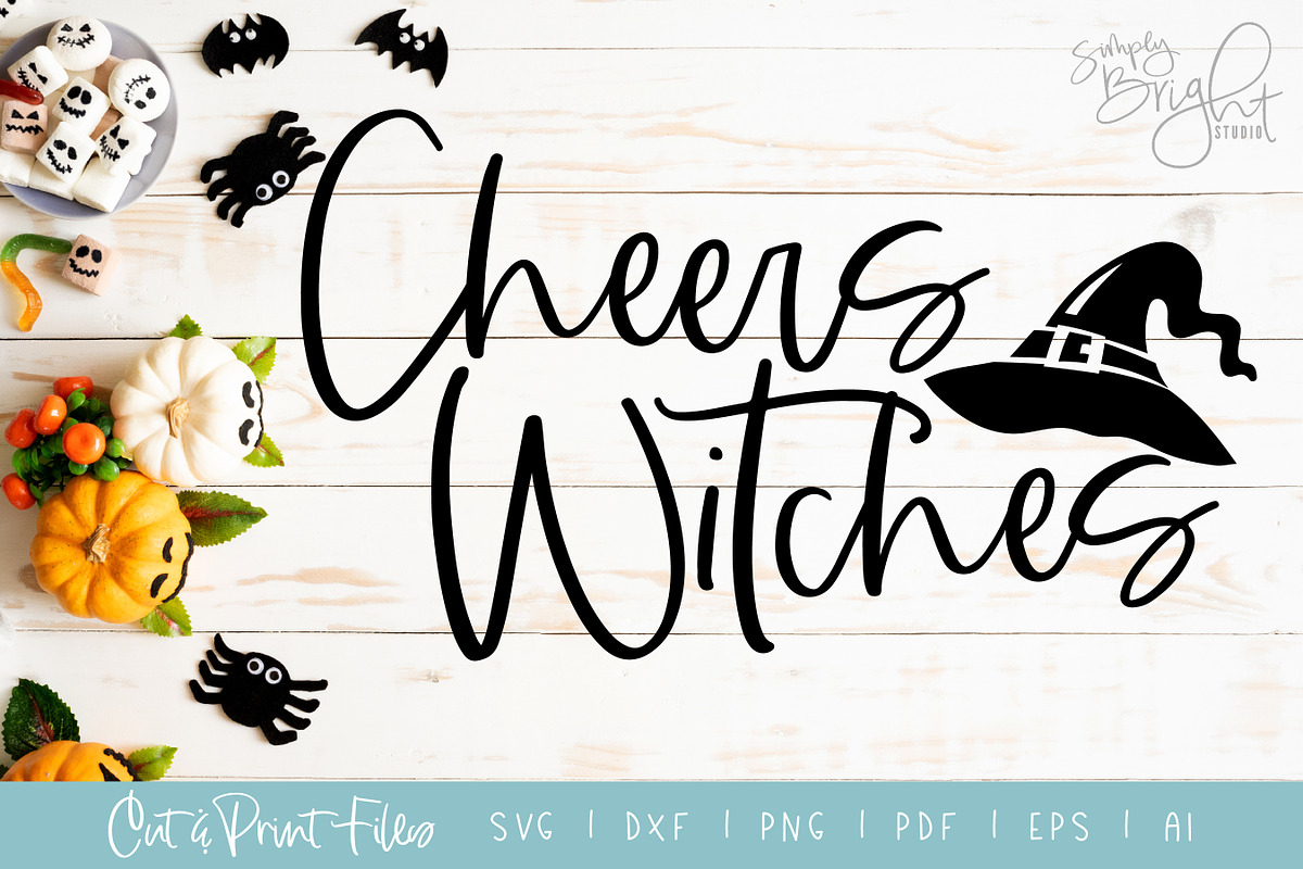 Cheers Witches SVG Cut/Print Files, an Illustration by Simply Bright Studio
