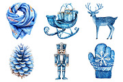 Blue Christmas Clipart Sublimation, an Illustration by Daily.Designs (Thumbnail 3 of 5)
