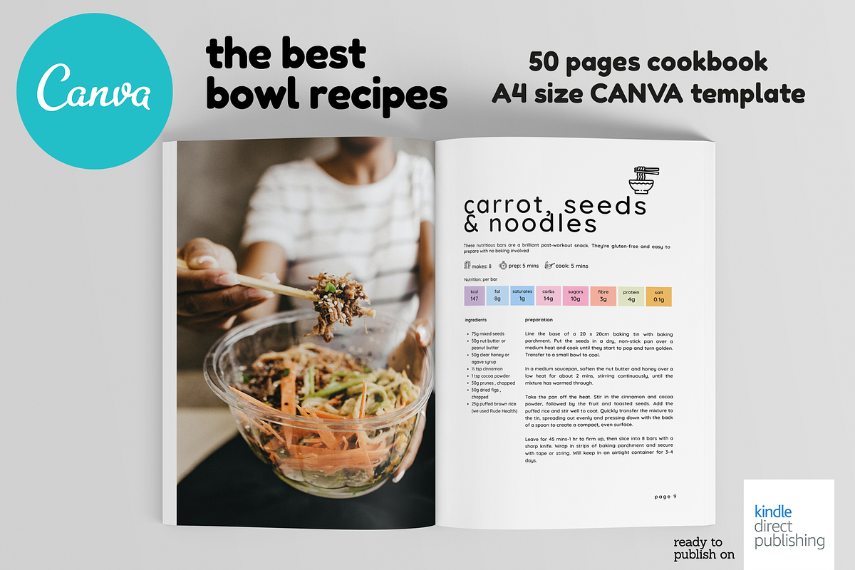A4 Canva Recipes Cookbook Template, a Magazine Template by DeLaGranSiete (Photo 5 of 11)