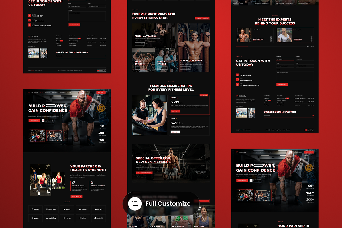 Flexora - Fitness & Gym Landing Page preview 3