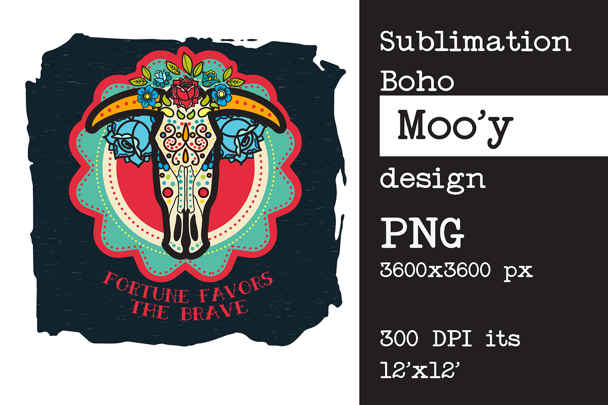 Sublimation design Bull | cow skull, an Object Graphic by KundolaArt (Photo 14 of 15)