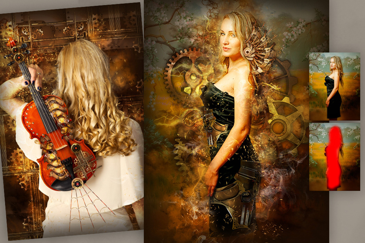 Steampunk Art Kit Photoshop Action, an Action Add-On by GorynArt (Photo 9 of 11)