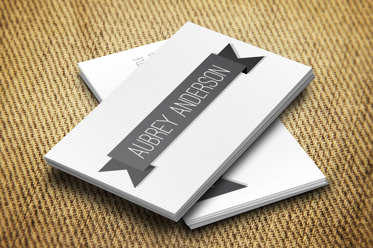 Aubrey II Business Card Template, a Business Card Template by Pip Sweet (Photo 1 of 5)