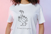 Spring Goose School Outline SVG, an Education Illustration by TitaLivingArt (Thumbnail 7 of 9)