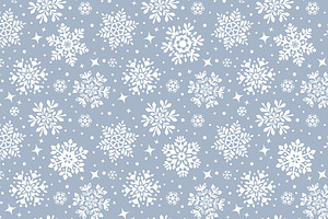 Seamless Pattern With Snowflakes