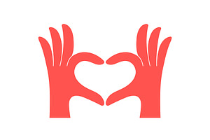 Hand sign Heart Love, a Person Illustration by Foxys Graphic