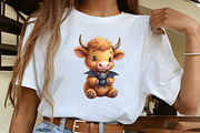 Halloween Cute Highland Cows Clipart, an Illustration by CrexoraLab (Thumbnail 3 of 5)