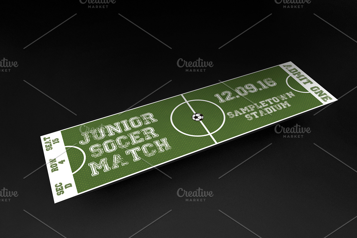 Soccer Event Ticket, an Invitation Template by Konakchiev (Photo 3 of 3)