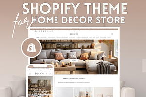 Brown Clean Home Decor Shopify Theme