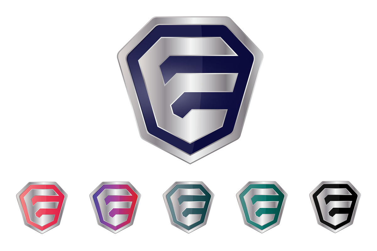 E logo shield strong logo, a Branding & Logo Template by Piro Concept (Photo 5 of 5)