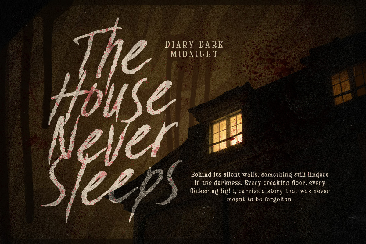 Dark Midnight – Horror Raw Brush, a Handwritten Font by Letterhend Studio (Photo 4 of 9)
