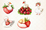 Strawberry Goose Clipart, an Illustration by Dream Creation (Thumbnail 5 of 5)