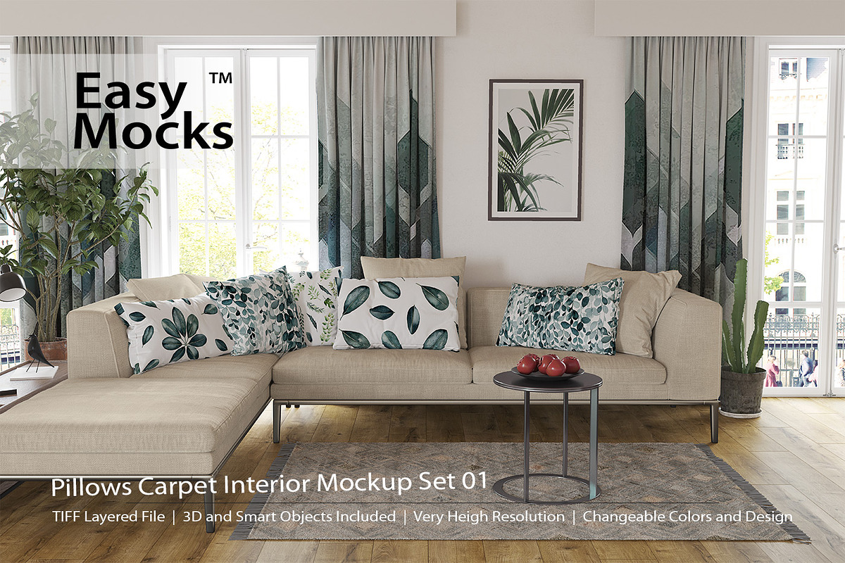 Textil Interior Mockup Set 01, a Mockup by Easy Mocks (Photo 1 of 6)
