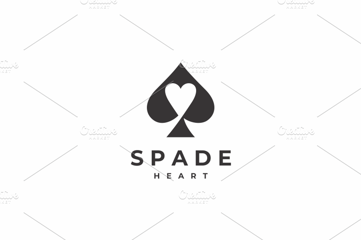 Spade Heart Logo Template, a Branding & Logo Template by yopie (Photo 3 of 3)