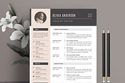 Professional Resume Template RE004, a Resume Template by Draca Design Co (Thumbnail 1 of 4)