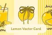 Lemon Vector Card, an Illustration by Laimmilka (Thumbnail 1 of 3)