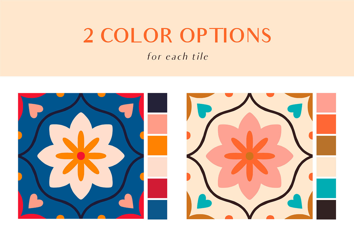 Floral Tiles - Patterns and Tiles, a Pattern Graphic by iliveinoctober (Photo 3 of 8)