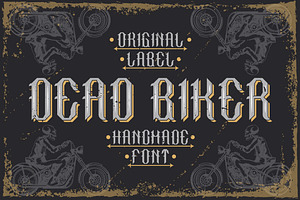 Handcrafted Font Dead Biker