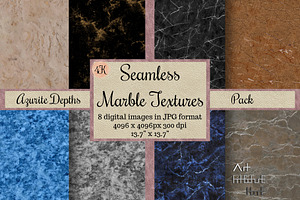 Seamless Marble - Azurite Depths