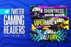 Gaming Twitter Headers Pack 13