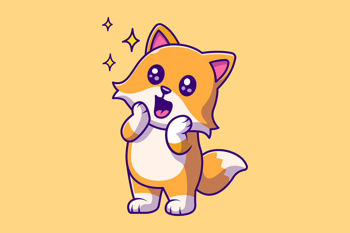 Cute Baby Fox Surprised Cartoon, an Animal Illustration by Catalyst Labs (Photo 3 of 3)