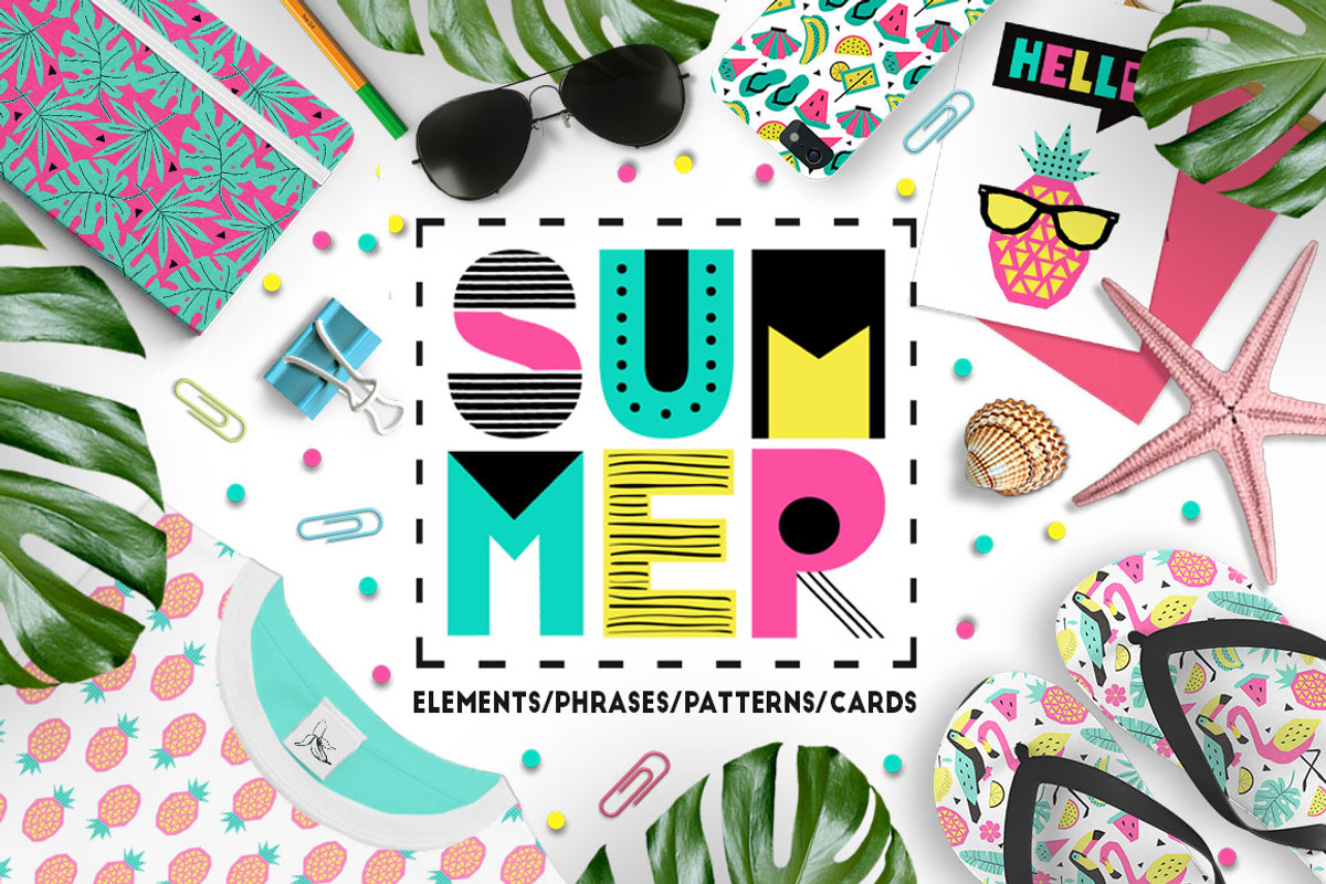 Summer graphic collection, a Texture Illustration by EkaterinaKiriy (Photo 1 of 9)
