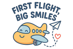 First Flight Big Smiles Airplane, a Background Graphic by LaseredNinja
