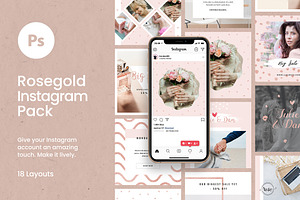 Rosegold Instagram Pack