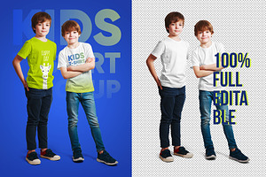 Kids T-Shirt PSD Mockups Bundle