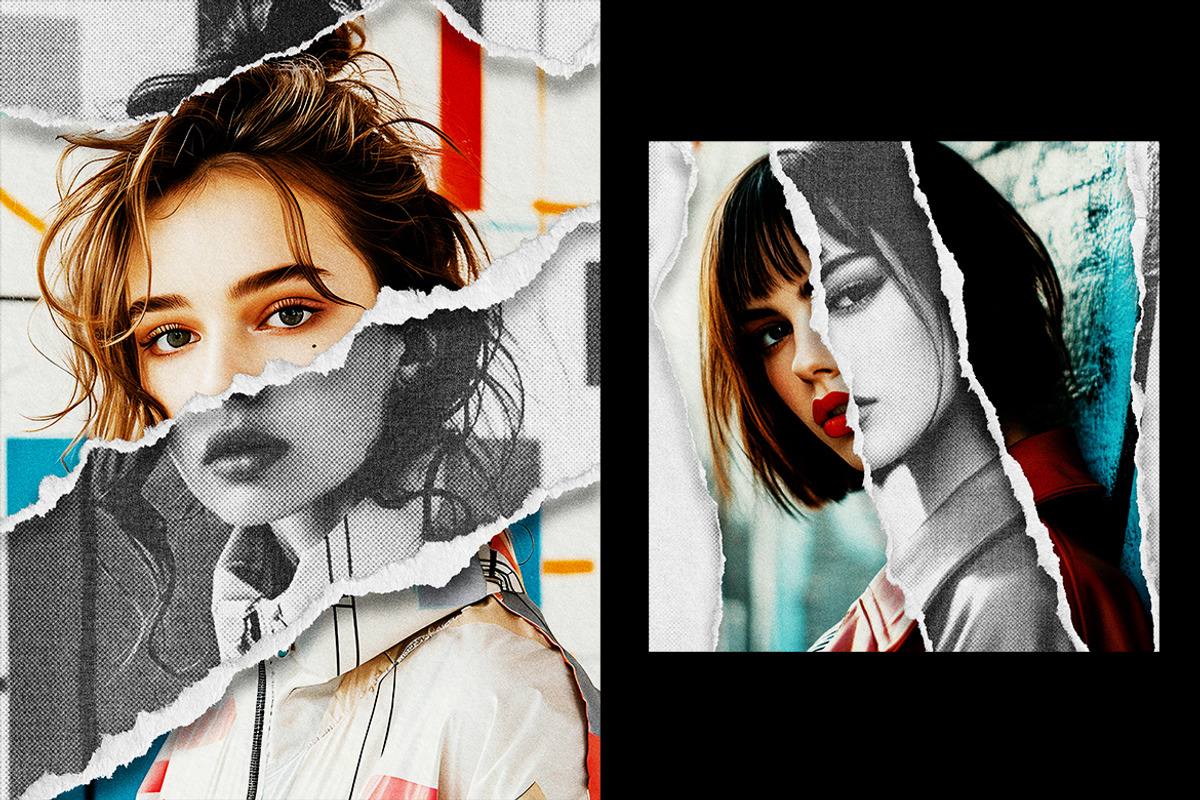 Torn Paper Square,Poster Photo Effec, a Layer Style Add-On by iDoodle Studio (Photo 3 of 4)