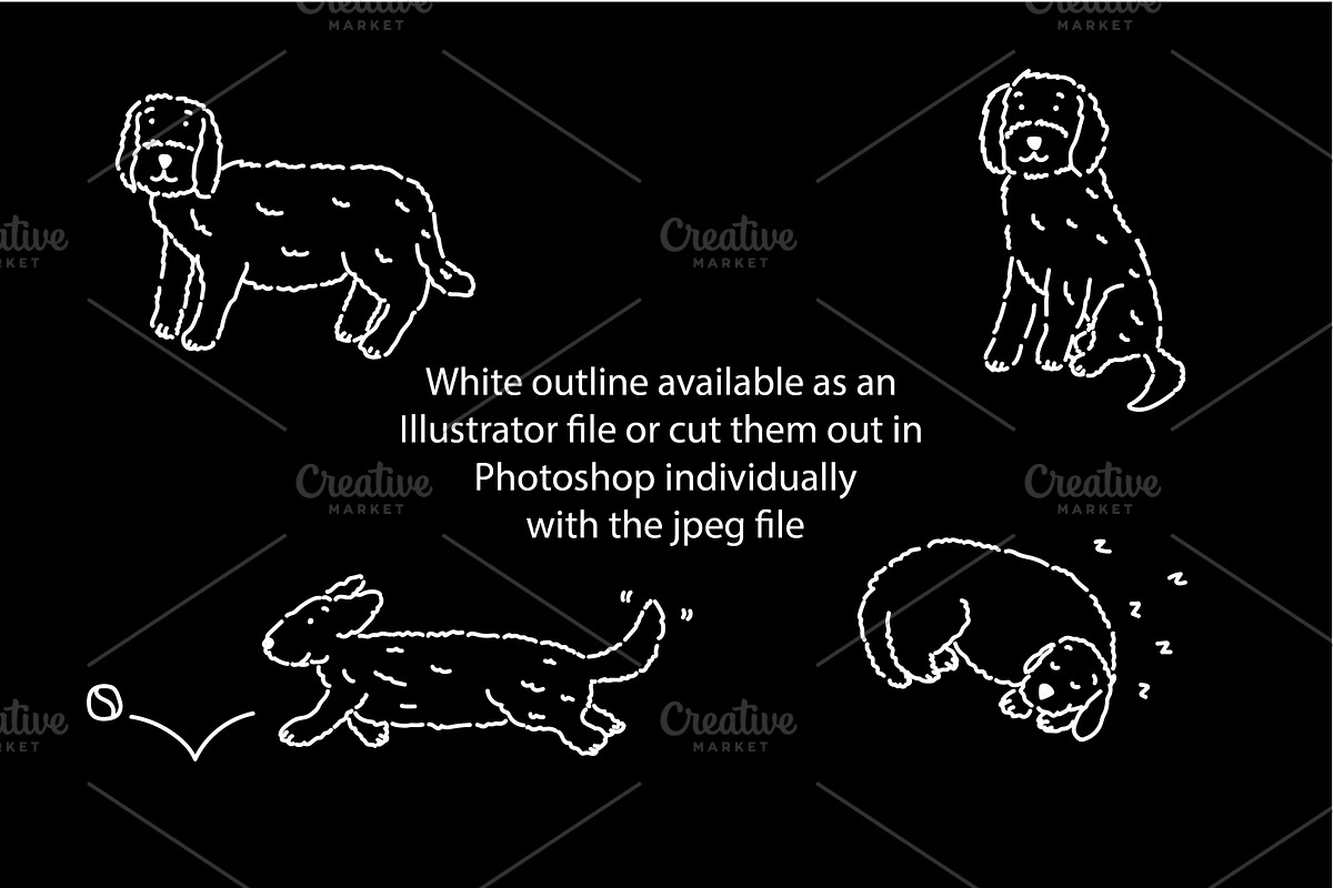 Cute doodle Cockerpoo dogs, an Animal Illustration by Liz Pengilley Studio (Photo 3 of 4)