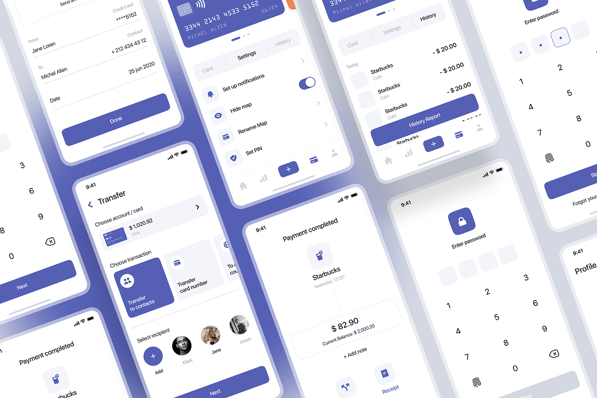 Banking. ui kit, an App Template by alievimrax (Photo 4 of 6)