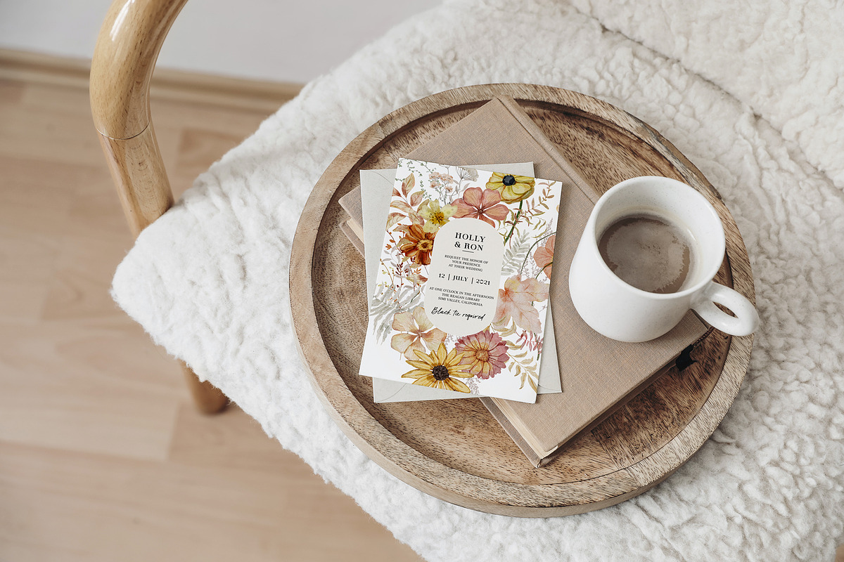 Rustic Fall Watercolor Dried flowers, a Decorative Illustration by SunnyAfternoons (Photo 4 of 14)