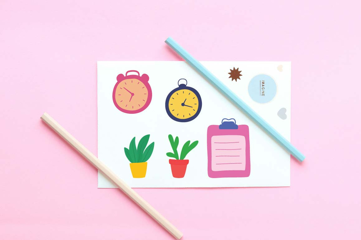 25 Colorful Office School Stationery, an Education Illustration by jongcreative (Photo 4 of 5)