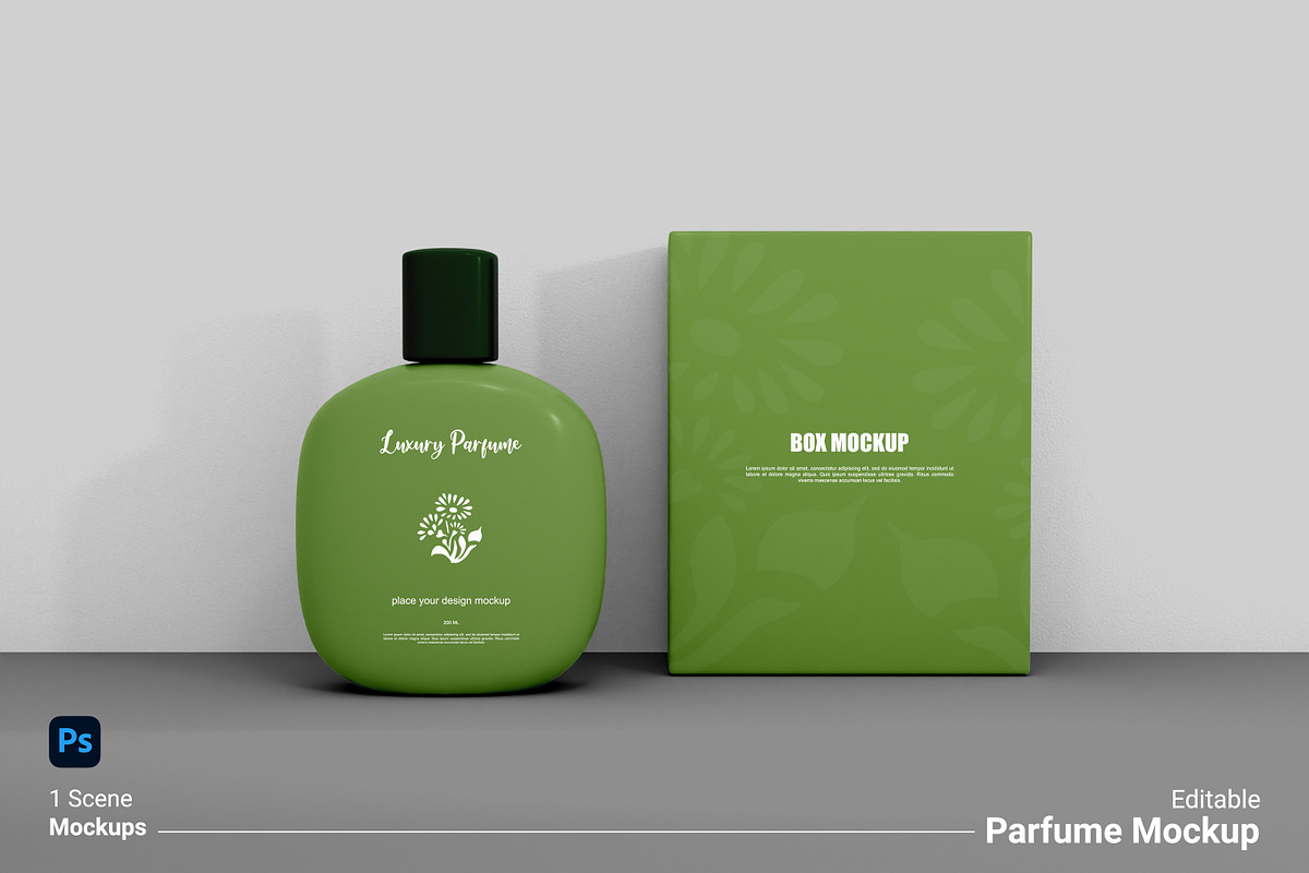 Parfume bottle mockup, a Packaging Mockup by Kenrichi (Photo 1 of 4)