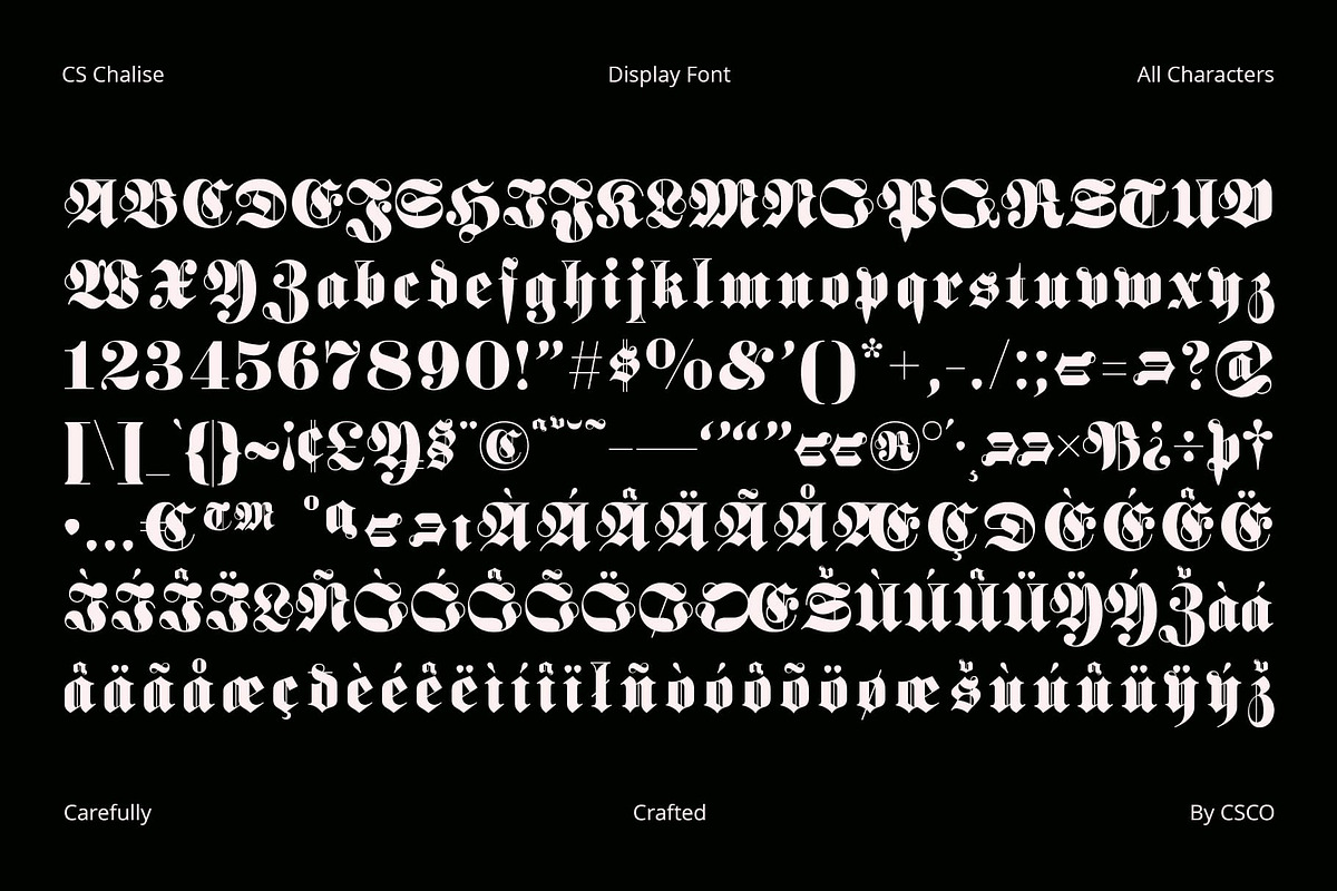 CS Chalise – Blackletter Font, a Blackletter Font by Craft Supply Co. (Photo 8 of 8)