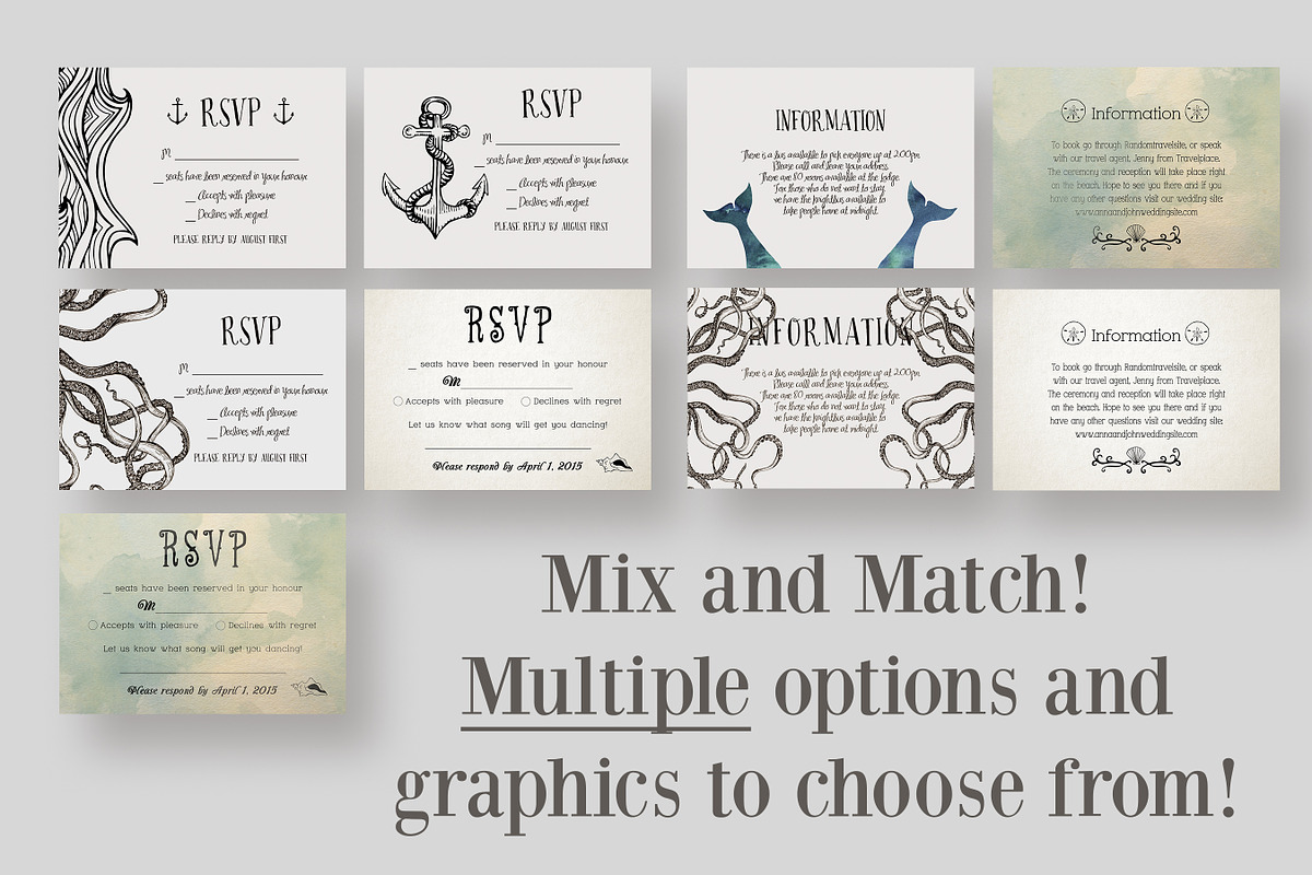 GIANT Nautical Wedding Collection, an Invitation Template by Knotted Design (Photo 3 of 5)