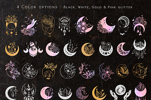 Moon Flowers - Celestial Graphic Kit