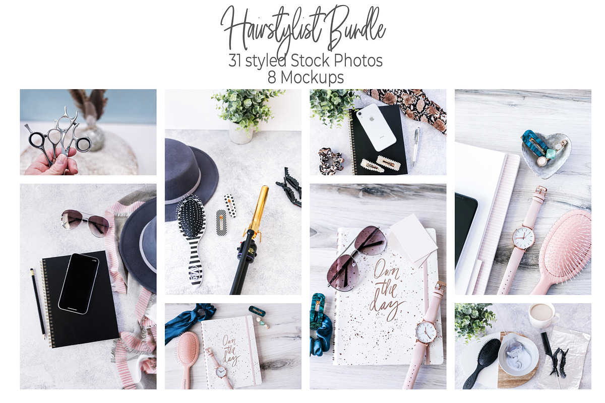 Hairstylist Bundle Stock Photos, a Beauty & Fashion Photo by SunnyTangerine Stock (Photo 4 of 7)